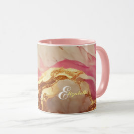 Gepersonaliseerde Combo-Mok: Paarse, & Gouden Acce Mok