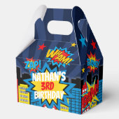 Gepersonaliseerde Comic Book Hero Party Boxes Bedankdoosjes (Voorkant)