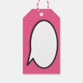 Gepersonaliseerde Comic Book Pop Art HAPPY BIRTHDA Cadeaulabel (Achterkant)