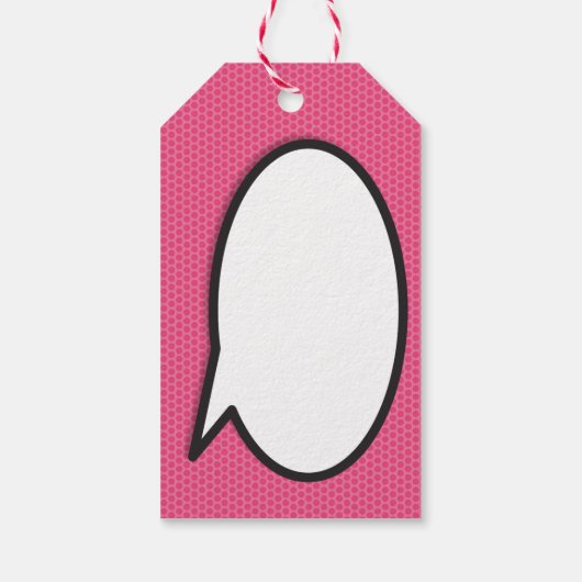 Gepersonaliseerde Comic Book Pop Art HAPPY BIRTHDA Cadeaulabel (Achterkant)