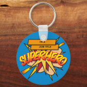 Gepersonaliseerde Comic Book Pop Art Ik ben een... Sleutelhanger (Voorkant)