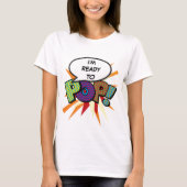 Gepersonaliseerde Comic Book Pop Art Ready to Pop T-shirt (Voorkant)