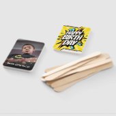 Gepersonaliseerde Comic Happy Birthday Fan Faces Handwaaier (Niet-gemonteerd)