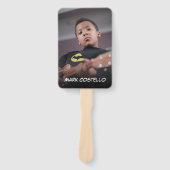 Gepersonaliseerde Comic Happy Birthday Fan Faces Handwaaier (Voorkant)