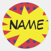 Gepersonaliseerde Comic Sticker (Voorkant)