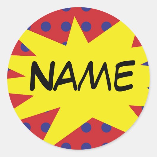 Gepersonaliseerde Comic Sticker (Voorkant)