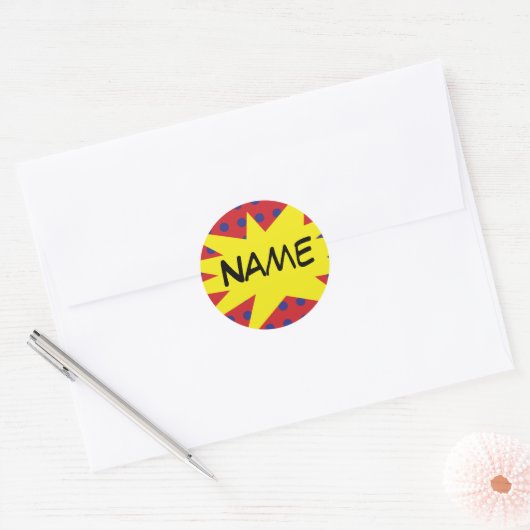 Gepersonaliseerde Comic Sticker (Envelop)