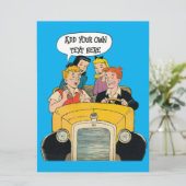 Gepersonaliseerde  Comic Style Holiday Kaart (Staand voorkant)