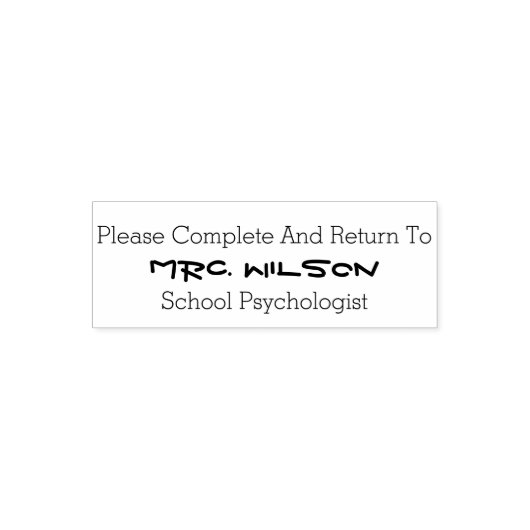 Gepersonaliseerde complete en retour stempel (Design)