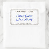 Gepersonaliseerde compositie boek label Sticker (Tas)