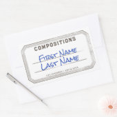Gepersonaliseerde compositie boek label Sticker (Envelop)