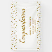 Gepersonaliseerde Confetti Afstuderen Spandoek (Verticaal)