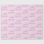 Gepersonaliseerde Congrats Grijs Roze, Lichte Mauv Cadeaupapier (Vlak)