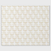 Gepersonaliseerde Congrats Naam! op Luxor Gold Wed Cadeaupapier (Vlak)