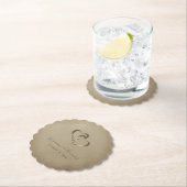 Gepersonaliseerde Connected Hearts Gold Kartonnen Onderzetters (Insitu)