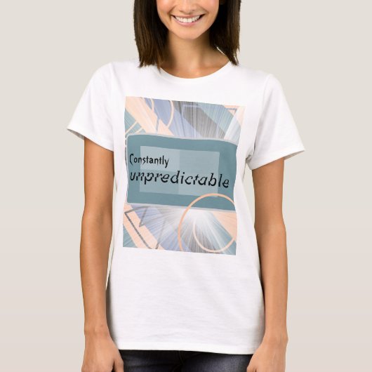 Gepersonaliseerde "constant onvoorspelbare" geomet t-shirt (Voorkant)