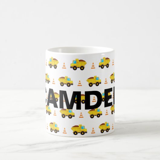 Gepersonaliseerde constructie Trucks patroon Koffiemok (Center)