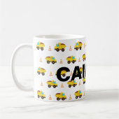 Gepersonaliseerde constructie Trucks patroon Koffiemok (Links)