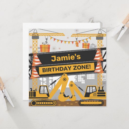 Gepersonaliseerde constructie Verjaardagszone Ontw Kaart (Voorkant / Achterkant in situ)