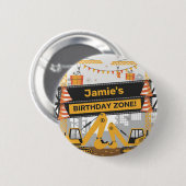 Gepersonaliseerde constructie Verjaardagszone Ontw Ronde Button 5,7 Cm (Voorkant /achterkant)
