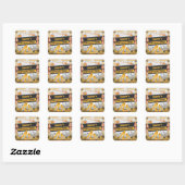 Gepersonaliseerde constructie Verjaardagszone Ontw Vierkante Sticker (Vel)