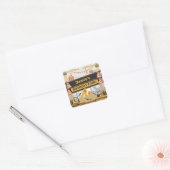 Gepersonaliseerde constructie Verjaardagszone Ontw Vierkante Sticker (Envelop)
