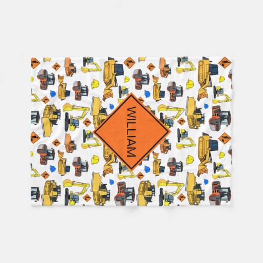 Gepersonaliseerde constructievoertuigen voor de fi fleece deken (Voorkant (Horizontaal))
