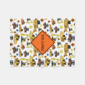 Gepersonaliseerde constructievoertuigen voor de fi fleece deken (Voorkant (Horizontaal))