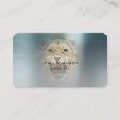 Gepersonaliseerde Consulting Lion Blue Metallic St Visitekaartje (Voorkant)