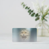 Gepersonaliseerde Consulting Lion Blue Metallic St Visitekaartje (Staand voorkant)