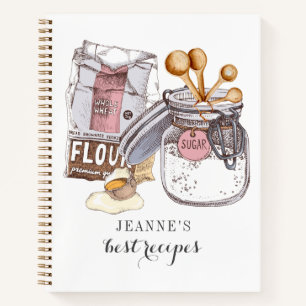Gepersonaliseerde Cook Baker Chef Recepten Sjabloo Notitieboek