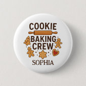 Gepersonaliseerde Cookie Baking Crew – Aangepaste  Ronde Button 5,7 Cm (Voorkant)