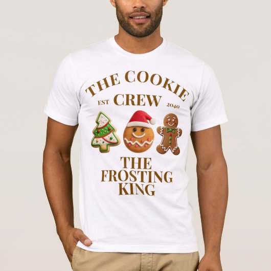 Gepersonaliseerde Cookie Crew Grappige Kerst Match T-shirt (Voorkant)