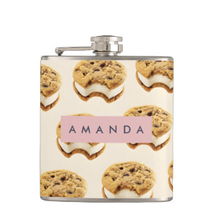 Gepersonaliseerde Cookie Ice Cream Sandwich Patroo Heupfles