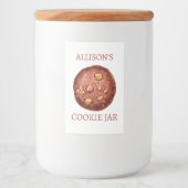 Gepersonaliseerde Cookie Jar Voedselcontainer Etiket (Voorkant)