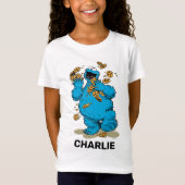 Gepersonaliseerde Cookie Monster Crazy Cookies T-S T-shirt (Voorkant)