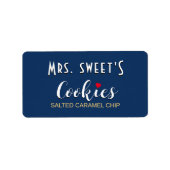 Gepersonaliseerde cookie of bakkerij label met har (Voorkant)