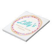 Gepersonaliseerde cookie of cupcake notitieblok (Linkerzijde)