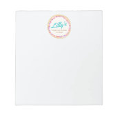 Gepersonaliseerde cookie of cupcake notitieblok (Voorkant)