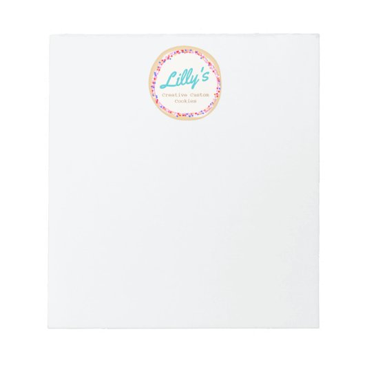 Gepersonaliseerde cookie of cupcake notitieblok (Voorkant)