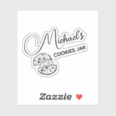 Gepersonaliseerde Cookies Jar Label (Vel)