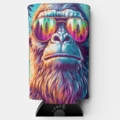 Gepersonaliseerde Cool Bigfoot in Hip Zonnebril Seltzer Blikjeskoeler (Voorkant)