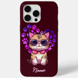 Gepersonaliseerde Cool Cat in Zonnebril Hoesje