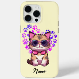 Gepersonaliseerde Cool Cat in Zonnebril Hoesje