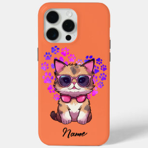 Gepersonaliseerde Cool Cat in Zonnebril Hoesje