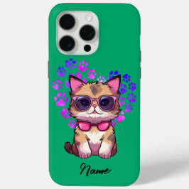 Gepersonaliseerde Cool Cat in Zonnebril Hoesje