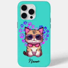 Gepersonaliseerde Cool Cat in Zonnebril Hoesje