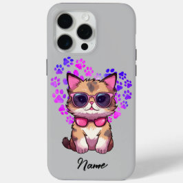 Gepersonaliseerde Cool Cat in Zonnebril Hoesje