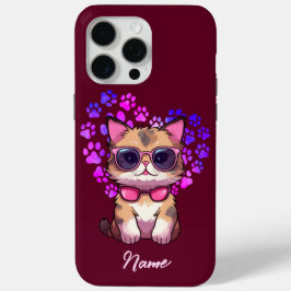 Gepersonaliseerde Cool Cat in Zonnebril Hoesje
