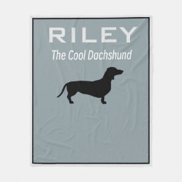 GEPERSONALISEERDE Cool Dachshund Doxie Wiener Hond Fleece Deken